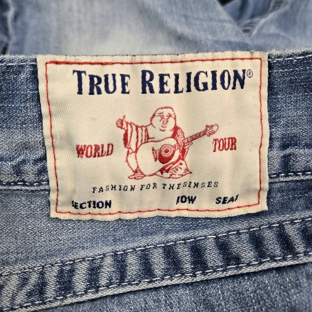 True‎ Religion Men Jeans 36 Blue Denim Ricky Relaxed Straight 32